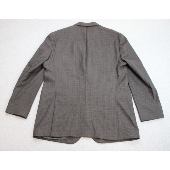 Jos A Bank 1905 Blazer Mens 44L Brown Microcheck 100% Wool Washington - Picture 3 of 11